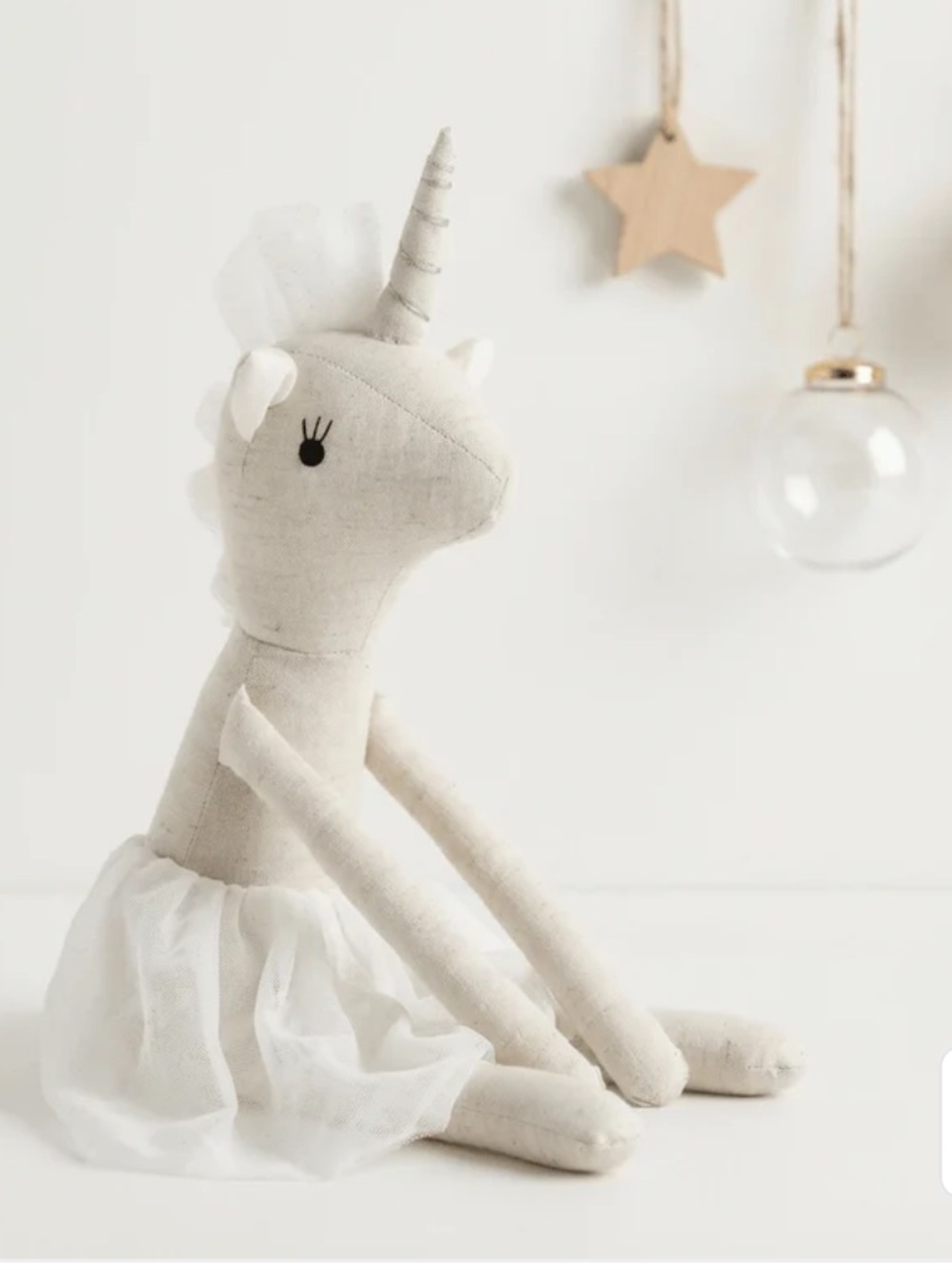 Moon the Twirling Unicorn Ballerina Stuffed Toy 100% Cotton